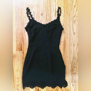 Superdown Black lace mini dress